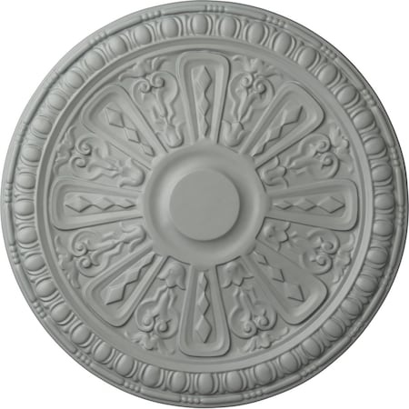 Ekena Millwork Raymond Ceiling Medallion (Fits Canopies up to 5 1/8"), 18 1/8"OD 3 5/8"ID x 1 1/8"P, Primed White CM18RA